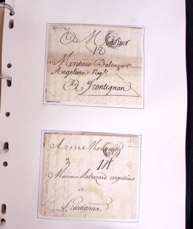1618-1980, Lot d'histoire postale en 4 classeurs, surtout