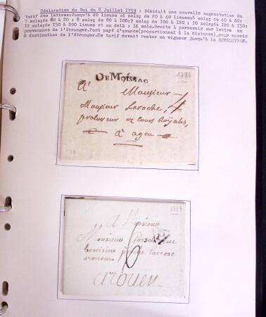1618-1980, Lot d'histoire postale en 4 classeurs, surtout