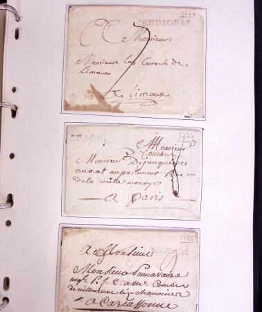 1618-1980, Lot d'histoire postale en 4 classeurs, surtout