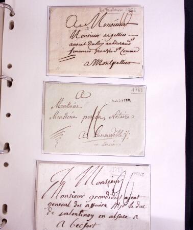 1618-1980, Lot d'histoire postale en 4 classeurs, surtout