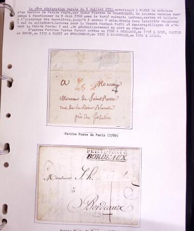 1618-1980, Lot d'histoire postale en 4 classeurs, surtout