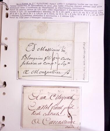 1618-1980, Lot d'histoire postale en 4 classeurs, surtout