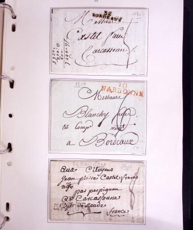 1618-1980, Lot d'histoire postale en 4 classeurs, surtout