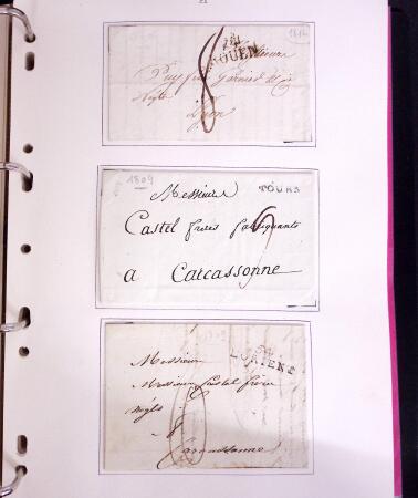 1618-1980, Lot d'histoire postale en 4 classeurs, surtout