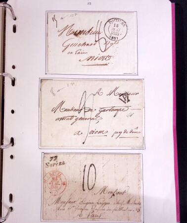 1618-1980, Lot d'histoire postale en 4 classeurs, surtout