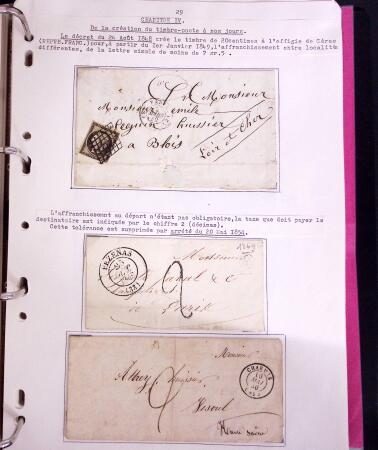 1618-1980, Lot d'histoire postale en 4 classeurs, surtout