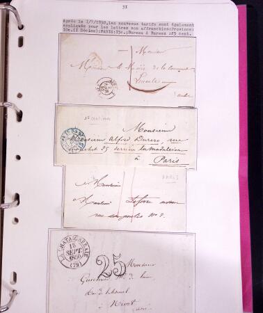 1618-1980, Lot d'histoire postale en 4 classeurs, surtout