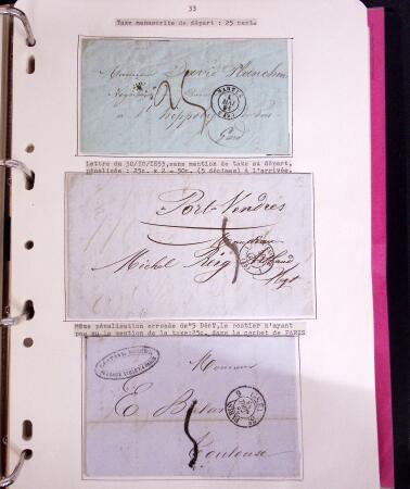 1618-1980, Lot d'histoire postale en 4 classeurs, surtout