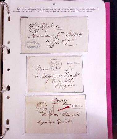 1618-1980, Lot d'histoire postale en 4 classeurs, surtout