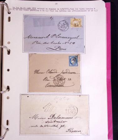 1618-1980, Lot d'histoire postale en 4 classeurs, surtout