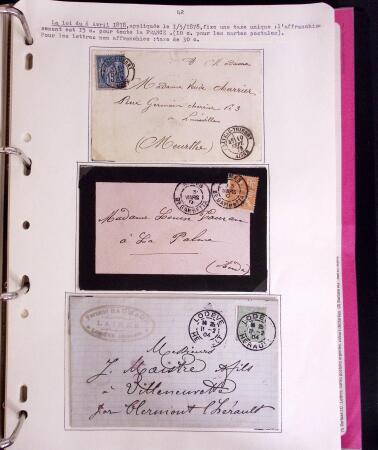 1618-1980, Lot d'histoire postale en 4 classeurs, surtout