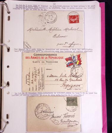 1618-1980, Lot d'histoire postale en 4 classeurs, surtout