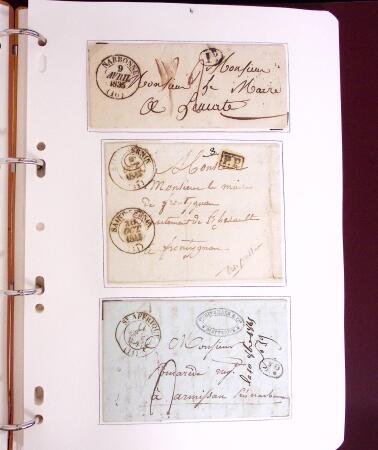 1618-1980, Lot d'histoire postale en 4 classeurs, surtout