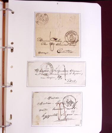 1618-1980, Lot d'histoire postale en 4 classeurs, surtout