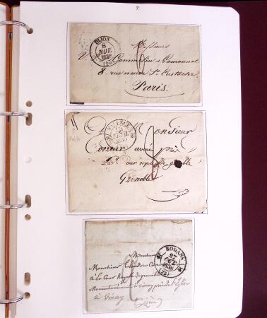 1618-1980, Lot d'histoire postale en 4 classeurs, surtout