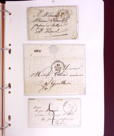 1618-1980, Lot d'histoire postale en 4 classeurs, surtout