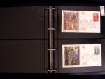 1918-1974, 2 classeurs de Croix-Rouge commençant par quelques lettres avec n°146 et 147 continuant avec les carnets mais surtout des essais de couleurs, des épreuves d'artistes en général signés, des épreuves de l