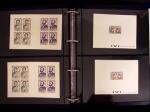 1918-1974, 2 classeurs de Croix-Rouge commençant par quelques lettres avec n°146 et 147 continuant avec les carnets mais surtout des essais de couleurs, des épreuves d'artistes en général signés, des épreuves de l