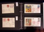 1918-1974, 2 classeurs de Croix-Rouge commençant par quelques lettres avec n°146 et 147 continuant avec les carnets mais surtout des essais de couleurs, des épreuves d'artistes en général signés, des épreuves de l