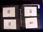 1918-1974, 2 classeurs de Croix-Rouge commençant par quelques lettres avec n°146 et 147 continuant avec les carnets mais surtout des essais de couleurs, des épreuves d'artistes en général signés, des épreuves de l