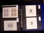 1918-1974, 2 classeurs de Croix-Rouge commençant par quelques lettres avec n°146 et 147 continuant avec les carnets mais surtout des essais de couleurs, des épreuves d'artistes en général signés, des épreuves de l