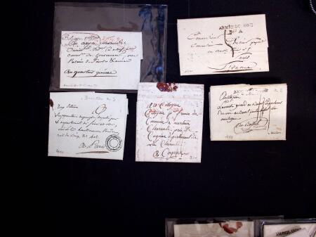 1710-1800 Joli lot de plis avec MARQUES d'ARMEES dont