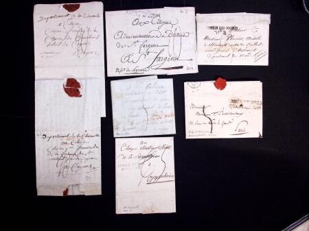 1710-1800 Joli lot de plis avec MARQUES d'ARMEES dont