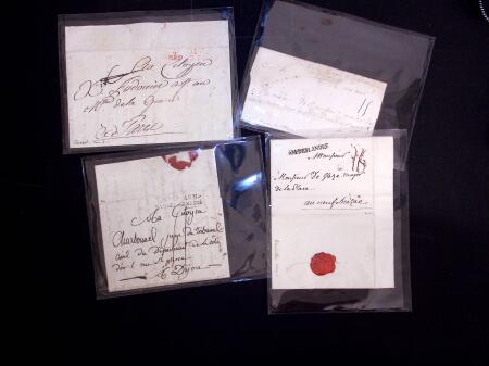 1710-1800 Joli lot de plis avec MARQUES d'ARMEES dont