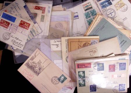 1880-1960 Lot of over 180 covers incl. Express, registered, first flights, etc.