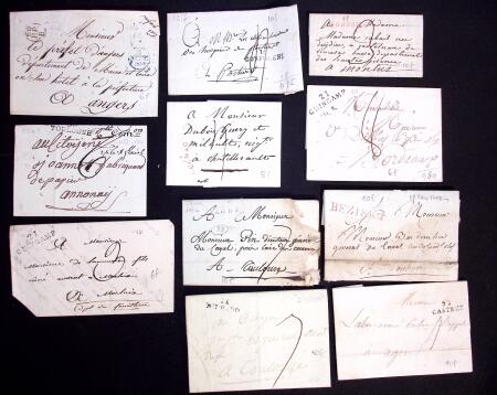 1740-1850 238 marques postales avec cursives, avec