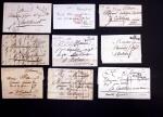 1740-1850 238 marques postales avec cursives, avec
