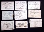 1740-1850 238 marques postales avec cursives, avec