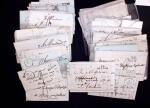 1740-1850 238 marques postales avec cursives, avec