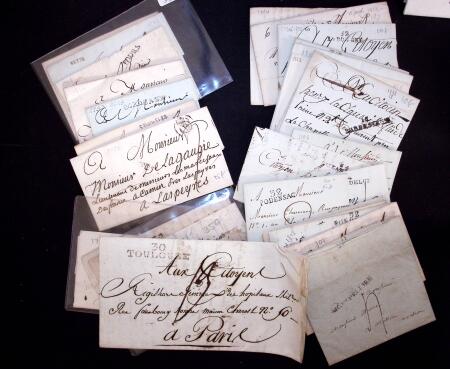 1740-1850 238 marques postales avec cursives, avec