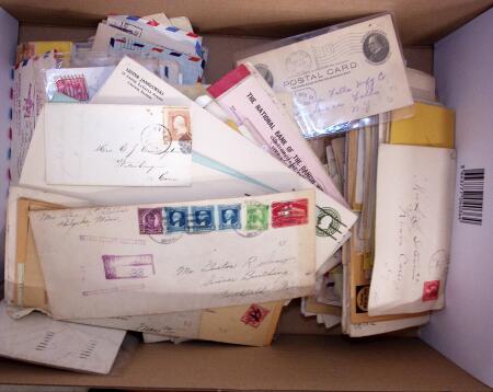 ca1850-1950, Lot of 420 covers incl. registered mail, unusual frankings, etc.