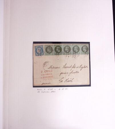 1849-1990, Collection de timbres de France, aussi lettres