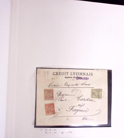 1849-1990, Collection de timbres de France, aussi lettres