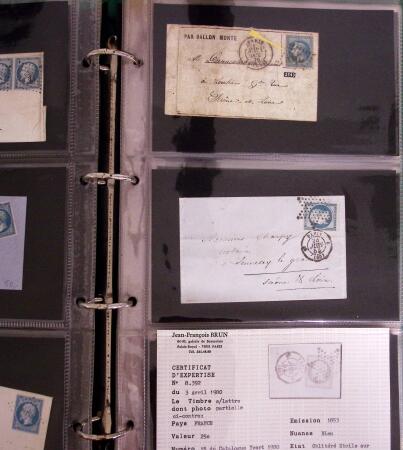1849-1990, Collection de timbres de France, aussi lettres