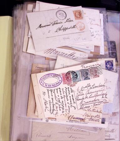 1740-1950, Très sympathique lot de lettres avec 1ère