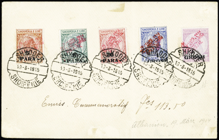1915 Tarabosch issue of 1913 with violet hs, 40pa used