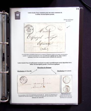 1734-1878, Collection d'exposition LE COURRIER DE PROXIMITE en 80 pages très bien expliquées, à noter , etc., des lettres manquent car réutilisées dans une autre présentation
