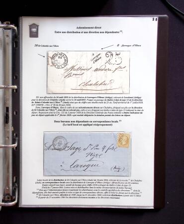 1734-1878, Collection d'exposition LE COURRIER DE PROXIMITE en 80 pages très bien expliquées, à noter , etc., des lettres manquent car réutilisées dans une autre présentation