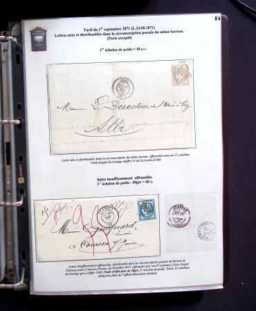 1734-1878, Collection d'exposition LE COURRIER DE PROXIMITE en 80 pages très bien expliquées, à noter , etc., des lettres manquent car réutilisées dans une autre présentation