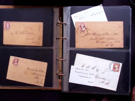 1851-56 3c Red Washington specialised selection in