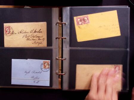 1851-56 3c Red Washington specialised selection in