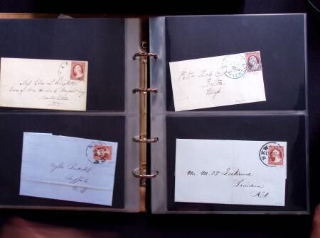 1851-56 3c Red Washington specialised selection in