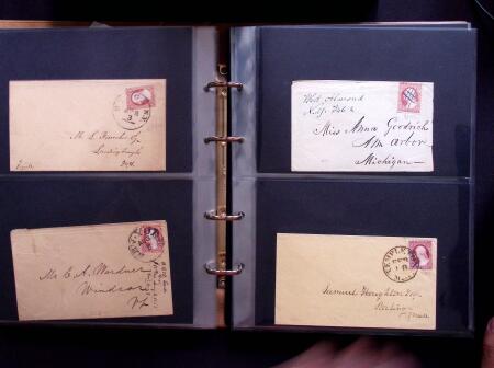 1851-56 3c Red Washington specialised selection in
