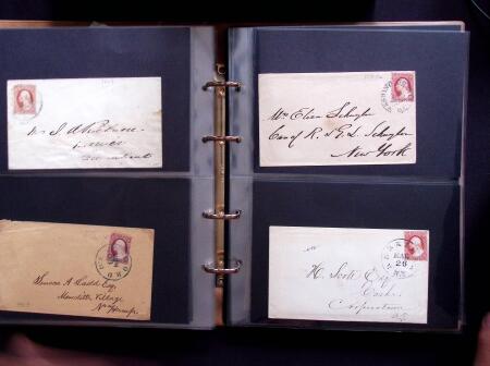 1851-56 3c Red Washington specialised selection in