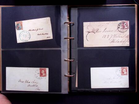 1851-56 3c Red Washington specialised selection in