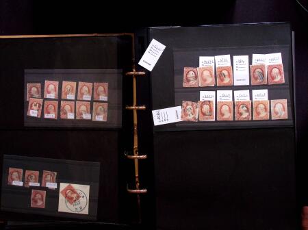 1851-56 3c Red Washington specialised selection in